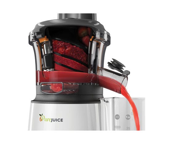 Kenwood JMP400WH PureJuice Estrattore di Succo a Freddo, Centrifuga Slow  Juicer con passino, funzione risciacquo, salvagoccia, contenitore raccogli  polpa 1,3L, contenitore succo 1L, Bianco : : Casa e cucina