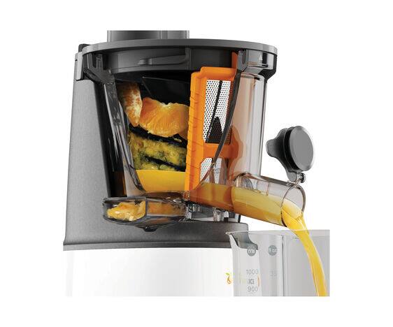 Kenwood JMP400WH PureJuice Estrattore di Succo a Freddo, Centrifuga Slow  Juicer con passino, funzione risciacquo, salvagoccia