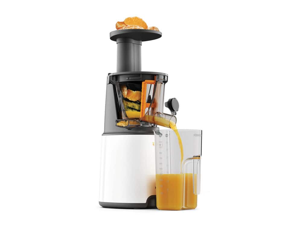 Kenwood JMP400WH PureJuice Estrattore di Succo a Freddo, Centrifuga Slow  Juicer con passino, funzione risciacquo, salvagoccia, contenitore raccogli