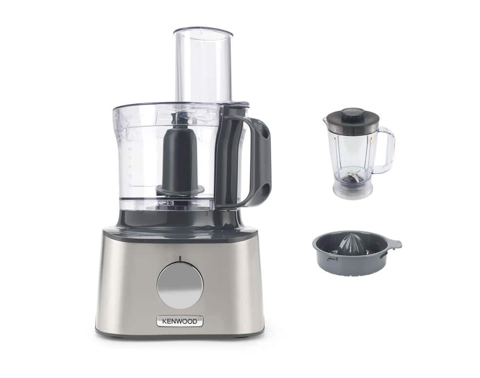 Kenwood FDM313SS Multipro Compact, Robot da Cucina con Frullatore in vetro  da 1,5L, Tritatutto in